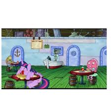1637945 Alicorn Artist Brony Enthusiast Crossover Eating Edit Edited Screencap Krabby Patty Krust Spongebob Squidward Tentacles Spongebob Squarepants