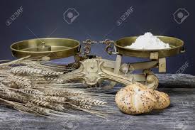 vintage kitchen scales with scoop of