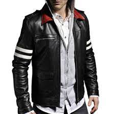 Men Alex Mercer Stylish Embroidery Leather Jacket Fashion Leather Jacke In 2021 Leather Jacket Style Leather Jacket Men Style Leather Jacket