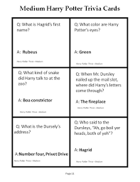 177 harry potter trivia questions & answers : 180 Printable Trivia Questions For Harry Potter And The Sorcerer S Stone Hobbylark