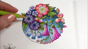 A colouring book and floral adventure. Basic Flowers Coloring Blossom 2 4 World Of Flowers By Johanna Basford Youtube