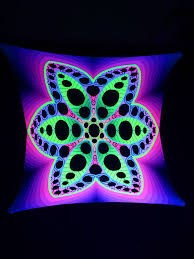 Die möglichkeiten und die vielfalt von dekoration für partys scheint schier grenzenlos zu sein. 2 5x2 5m Psywork Schwarzlicht Goa Segel Spandex Psychedelic Flower Yellow Blacklight Schwarzlicht Neon Glow Psy Schwarzlicht Neonmalerei Psychedelisch