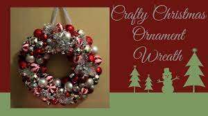Thanks For Watching My Attempt At Being Crafty For The Holidays With This Diy Ornament Wreath Ornament Wreath Christmas Wreaths To Make Vintage Ornament Wreath