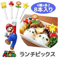 8Pcs Super Mario Fruit Fork Mini Cartoon Children Snack Cake Dessert Food  Pick Toothpick Bento Lunches Party Decor Food Pick