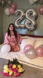 Bedroom Birthday Photo Idea Hope You Guys Like This Idea Balloons Are From Party City Robe From Birthday Photos Birthday Photoshoot First Birthday Balloons