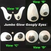 Giant googly eyes halloween decorations. Snowman Glow Giant Googly Eyes Jumbo Gag Crafts Decorations Pair Halloween Props