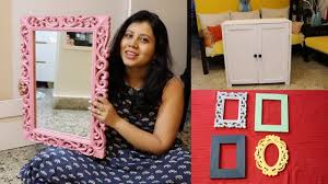 A diy tutorial to make a simple framed mirror. Diy Easy Home Decor Ideas Mirror Photo Frame Diy Maitreyee Passion Indian Daily Vlogger Youtube