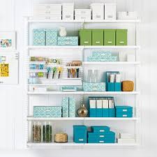Welcome to my organized and all white craft room! White Elfa Decor Craft Room Shelving Reviews The Container Store