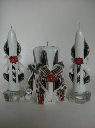 Amazon Com Handmade Christmas Poinsettia Candle Centerpiece Set Handmade
