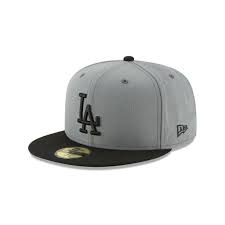 Los Angeles Dodgers Gray And Black New Era 59fifty Fitted Cap New Era 59fifty Fitted Caps New Black