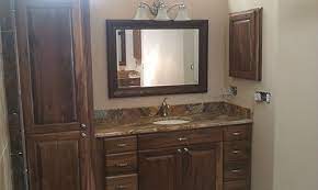 Our cabinets and face frames are 3/4″ thick selected hardwood components. Bathroom Custom Cabinets Bathroom Custom Cabinet Contractor San Antonio