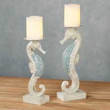 This item commemorates the life of this almost extinct species! Home Decor White Aqua 17 Summer Beach Seahorse Mesh Centerpiececandle Holder Wreaths Door Hangers