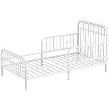 Monarch Hill Ivy Metal Toddler Bed White Little Seeds Headboard is finished with openwork pattern.