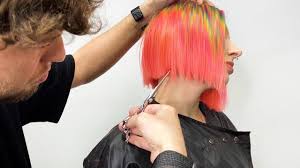 Also, for the bangs, get a wispy short cut, just above the eyebrows. One Length Bob Haircut With Jagged Ends Nikitochkin Youtube