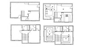 Presentation Drawing And Framing Plan Details For One Family House Dwg File Family House Open House Plans Architecture House