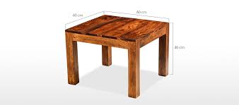 Welded steel, patinated aluminum with slate top welded signed pe 68. Cube Sheesham 60 Cm Coffee Table Quercus Living