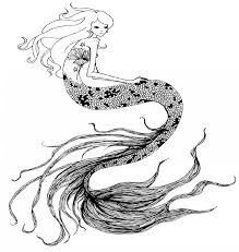 Maybe you would like to learn more about one of these? Fantastic Black And White Mermaid With Extra Long Tail Tattoo Design By Cristalltg Tattooimages Biz