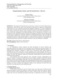 Pdf Organizational Culture And Job Satisfaction A Review