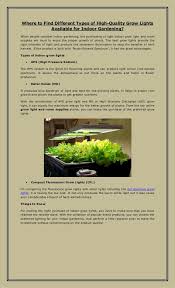 Maybe you would like to learn more about one of these? Where To Find Different Types Of High Quality Grow Lights Available F