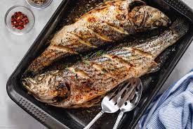 Grilled Stuffed Sea Bass Recipe With Garlic Mushrooms Grilled Sea Bass Recipe Eatwell101