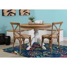 Linon Tobin Backless Corner Breakfast Nook Multiple Finishes Walmart Com In 2020 Pedestal Dining Table Linon Corner Breakfast Nooks