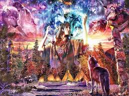 native american and wolf wallpapers