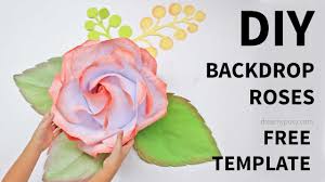 Paper flower petal template pdf format Free Template How To Make Large Giant Paper Rose Youtube