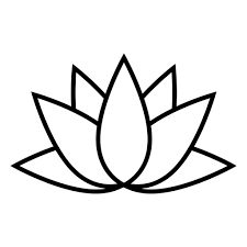 Lotus flower black and white png image. Lotus Flower Line Drawing Vector Free Download