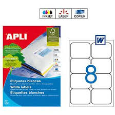 Maybe you would like to learn more about one of these? Etiquetas Apli 2420 Caja 100 Hojas A4 De 8 Etiquetas Por Hoja