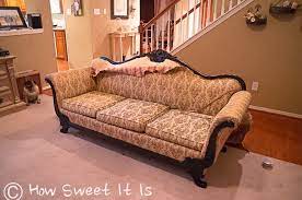 How Sweet It Is Vintage Sofa Couch Upholstery Sofa Makeover