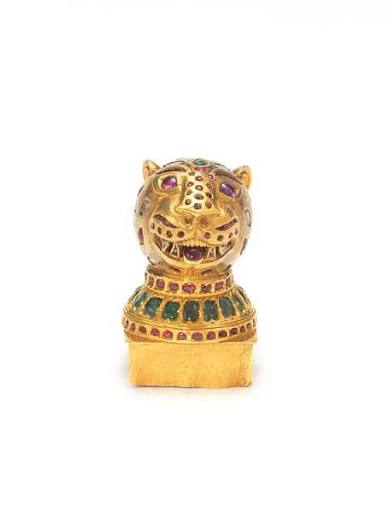 Bonhams to Sell Second Gold Gem-Set Finial From Fabled Throne of Tipu Sultan, The Tiger of Mysore - Alain.R.Truong