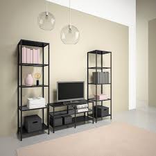 Vittsjo Tv Storage Combination Black Brown Glass 79 1 2x14 1 8x68 7 8 Ikea In 2020 Tv Storage Combination Black Ikea