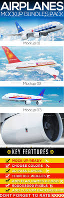 Airplane Mockup Bundle Mockup Print Mockup Mockup Templates