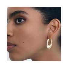 Bông tai titan gold 18k, Bông tai chữ nhật nữ, Bông tai titan nữ, Bông tai