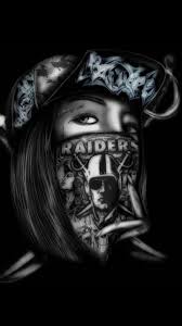 Pin By Vini Vallejos On Zeichnung In 2020 Raiders Tattoos Lowrider Art Raiders Girl