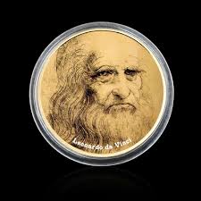 Buy 1 Piece Medal Da Vinci Gold Plated With Color Online in India