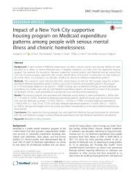 Pdf Impact Of A New York City Supportive Housing Program On