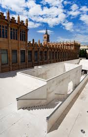 Caixaforum's central spiral staircase photo by: Caixaforum Barcelona Barcelona Film Commission