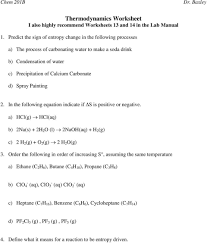 Chapter 6 thermodynamics class 11 cbse by ritik. Thermodynamics Worksheet Answer Key Thermodynamics Worksheet I Also Highly Re Mend Worksheets Thermodynamics Worksheets Answer Keys