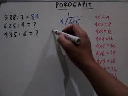 Pembagian bentuk bersusun {porogapit}:# matematika kelas 4. Cara Pembagian Porogapit Puluhan Cara Golden