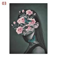Maybe you would like to learn more about one of these? Flowers On Faces Modern Wall Decor Lola Doo Art Prints Abstract Portrait Framed Art Prints