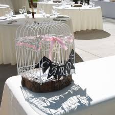 This holder is ideal for allowing guests to leave cards and congratulatory notes for the newlywed couple. Bird Cage Card Box Sierra Rental Company