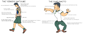 I remember seeing a Yoichi vs Natsumi version here so I wanted to post my  take of the chad meme with Naoto and Natsumi I made a while ago. | Scrolller