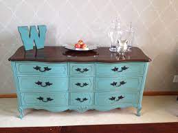 Custom Painted Vintage French Provincial 9 Drawer Dresser Buffet Sideboard Home Decor Furniture Redo Furniture Furniture Finishes