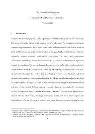 Pdf The German Banking System