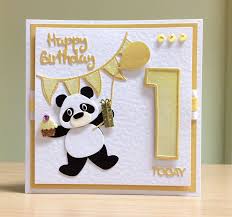 And with these 50 diy birthday cards, everyone in your life will get something handmade and from the heart! First Birthday Card Handmade Marianne Panda Die Tonic Number Die For More Of My Cards Baby Birthday Card First Birthday Cards Homemade Anniversary Cards