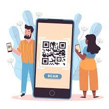 Qr Code Scanning With Characters Coding App Technology Qr Code