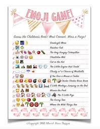 Baby Shower Emoji Game Nursery Children S Book Emoji Etsy Easy Baby Shower Games Baby Shower Games Unique Baby Shower Fun