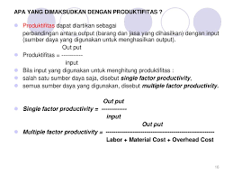 Analisa beban kerja kebutuhan tenaga kerja dan sekian penjelasan yang bisa admin berikan mengenai contoh soal menghitung produktivitas tenaga kerja. Manajemen Operasi Operasi Dan Produktivitas Ppt Download