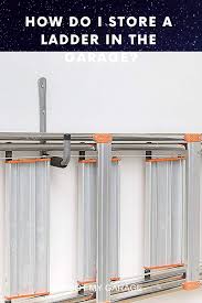 store the ladder on a garage wall hook garage wall storage wall storage systems ladder storage